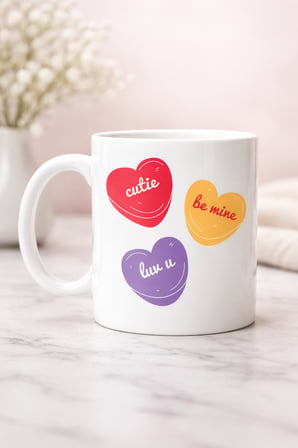 Cutie Be Mine lYK U Porselen Kupa – Model 9 - Sevgiliye Özel Tatlı Tasarım