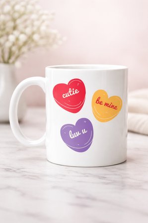 Cutie Be Mine lYK U Porselen Kupa – Model 9 - Sevgiliye Özel Tatlı Tasarım