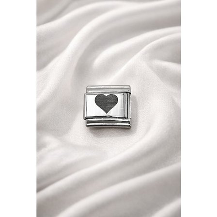 Çelik Kalp Charm – Parlak Çelik Bileklik Aksesuarı | Sevgi Temalı Modüler Charm