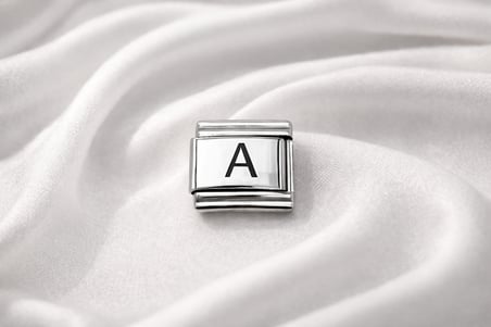 A Harfi Charm – Çelik Harfli Bileklik Aksesuarı, Kişiye Özel Modüler Takı