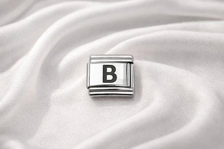 B Harfi Charm – Çelik Harfli Bileklik Aksesuarı , Kişiye Özel Modüler Takı