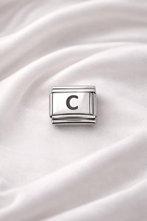 C Harfi Charm – Çelik Harfli Bileklik Aksesuarı ,Kişiye Özel Modüler Takı