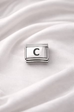 C Harfi Charm – Çelik Harfli Bileklik Aksesuarı ,Kişiye Özel Modüler Takı