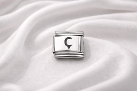 Ç Harfi Charm – Çelik Harfli Bileklik Aksesuarı , Kişiye Özel Modüler Takı