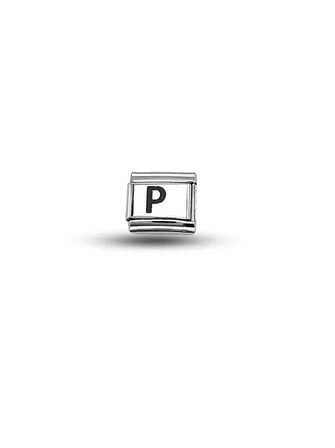“P” Harf Charm – Çelik Bileklik Modülü, Kişiye Özel Harf Aksesuarı