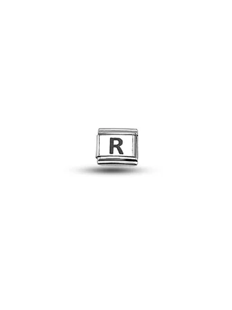 “R” Harf Charm – Çelik Bileklik Modülü, Kişiye Özel Harf Aksesuarı