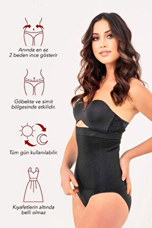 2’li slip korse toparlayıcı Ten-Siyah Toparlayıcı-sıkılaştırıcı-inceltici