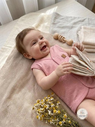 Gökçe Baby Organik Pamuklu Çıtçıtlı Bebek Yeleği – Kolsuz, Yumuşak ve Nefes Alan Bebek Yeleği | Pembe