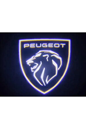 Yeni Peugeot ile Uyumlu Yeni Nesil Pilli Yapıştırmalı Led Işıklı Çift Sensörlü Kapı Altı Logo