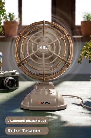 Özel Seri Aksesuar Fan Çeşidi Alternatif Şarjlı Masaüstü Vantilatör F50 Beyaz