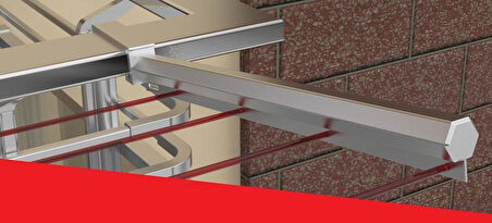 Koral Profil Alüminyum Balkon Çamaşır Kurutmalığı 60x25