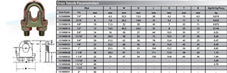 Ennalbur M8 Klemens ( 5 Adet )