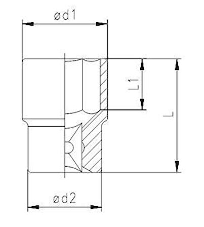 Elta 1115 1/2'' Lokma Anahtar 28 mm