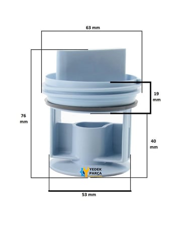 Siemens Uyumlu WM14Y790EU Çamaşır Makinesi Pompa Filtre Kapağı