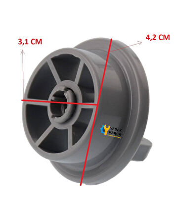 Bosch Uyumlu SMI43024 Bulaşık Makinesi Sepet Tekerleği ALT Teker 4 Adet
