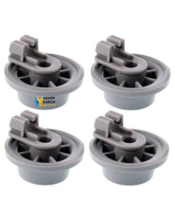Bosch Uyumlu SMU40D48EU Bulaşık Makinesi Sepet Tekerleği 4 ALT 4 ÜST Teker Takımı