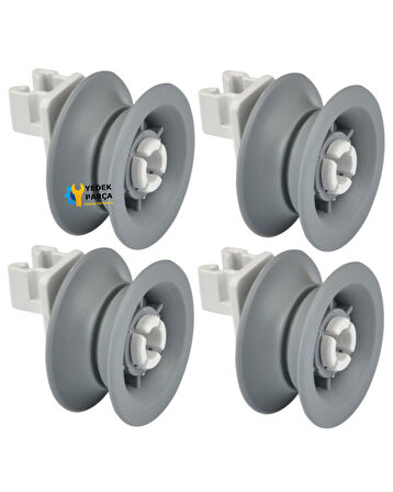 Bosch Uyumlu SMU40D48EU Bulaşık Makinesi Sepet Tekerleği 4 ALT 4 ÜST Teker Takımı
