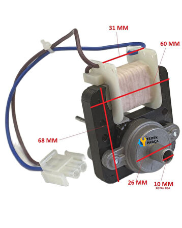 Beko Uyumlu D29460NME NoFrost Buzdolabı İnce Milli İç Evaporatör Fan Motoru SRF 58