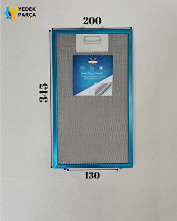 Beko Uyumlu Davlumbaz 20X34,5 CM ArkaAra 12,5CM Aspiratör Filtresi