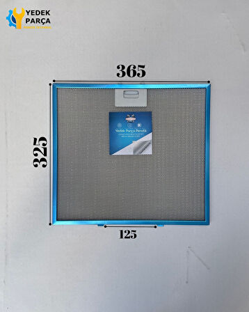 Universal Davlumbaz 36,5X32,5 CM Arka Ara 12,5CM Aspiratör Filtre