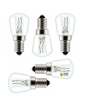 Samsung Uyumlu Ankastre Davlumbaz Buzdolabı Fırın 15 Watt Mini Halojen Ampül 5 Adet