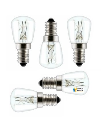 Vestel Uyumlu Ankastre Davlumbaz Buzdolabı Fırın 15 Watt Mini Halojen Ampül 5 Adet
