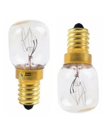 Aircol Uyumlu Perium Ankastre Davlumbaz Buzdolabı Fırın 15 Watt Gün Işığı 300° Halojen Ampül 2 Adet