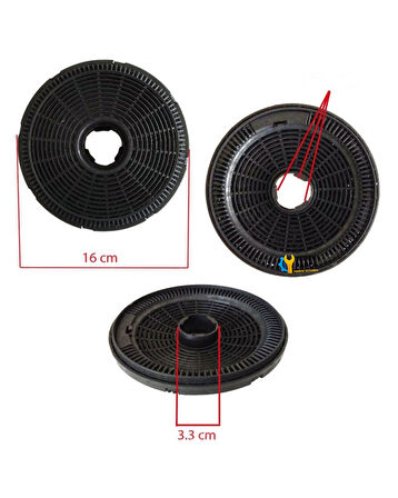 Beko Uyumlu ADE 63640 S Davlumbaz Aspiratör Karbon Filtresi