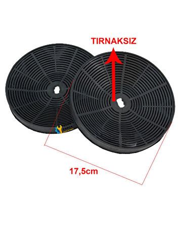 Simfer Uyumlu Davlumbaz Karbon Filtresi 17,5cm Tırnaksız