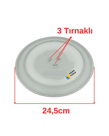 Electrolux Uyumlu EMS20205X Mikrodalga Fırın Cam Tepsi