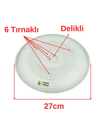 Electrolux Uyumlu EMM21000K Mikrodalga Fırın Cam Tepsi