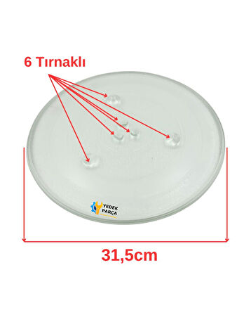 Hotpoint-Ariston Uyumlu 82007 MWHA222.1X Mikrodalga Fırın Cam Tepsi