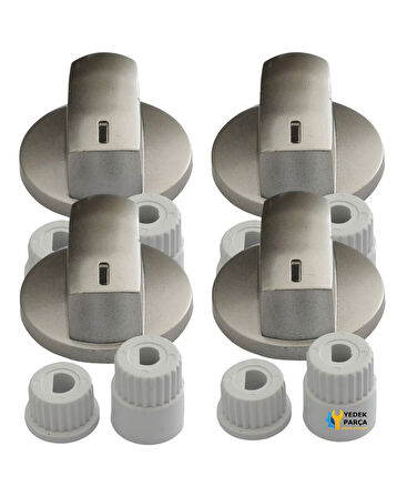 Lüx Düğme 4 lü Takımı Ankastre Set Üstü Ocak Düğmesi