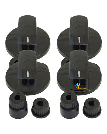 Roehler Düğme 4 lü Takımı Ankastre Set Üstü Ocak Düğmesi