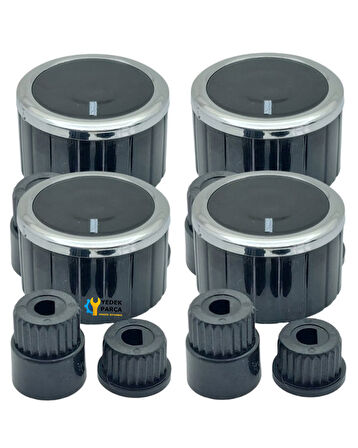 Arçelik Uyumlu Düğme 4 lü Takımı Ankastre Set Üstü Ocak Düğmesi