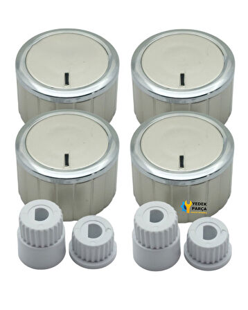 Dominox Uyumlu Düğme 4 lü Takımı Ankastre Set Üstü Ocak Düğmesi