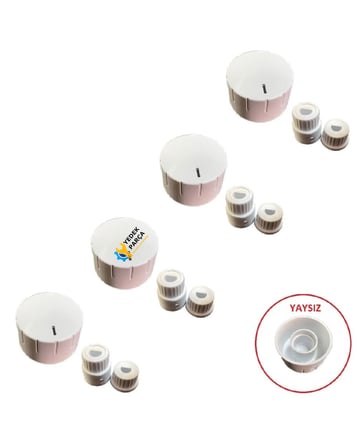 Altus Uyumlu Düğme 4 lü Takımı Ankastre Set Üstü Ocak Düğmesi - Tip 3 Beyaz (YAYSIZ) Görselle Eşleştiriniz