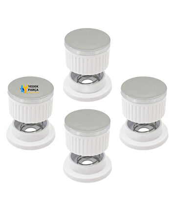 Eskay Düğme 4 lü Takımı Ankastre Set Üstü Ocak Düğmesi Beyaz Yaylı Görselle Eşleştiriniz