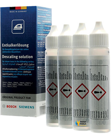 Bosch-Siemens Uyumlu Kompakt Buharlı Ütüler için Kireç Çözücü 00311972