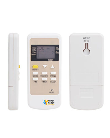 Airfel Uyumlu 00-YKTA UYQ-11E-R Klima Kumandası