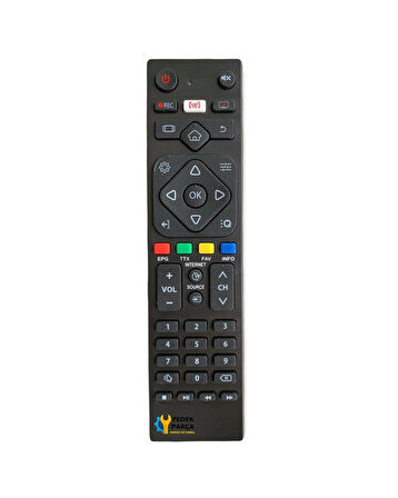 Axen Uyumlu AX65LEDA71-TNR Android Smart Led TV Kumanda Live TV Tuşlu