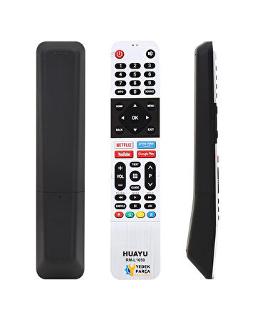 Grundig Uyumlu Led Tv Universal Kumanda RM-L1659 NETFLIX-YOUTUBE-PRIME VIDEO-GOOGLE PLAY TUŞLU