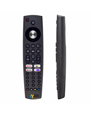 Arçelik - Grundig Uyumlu Netflix-Youtube-Bein Connect TV+ Tuşlu Lcd-Led TV Kumanda TS9187R RC4353902