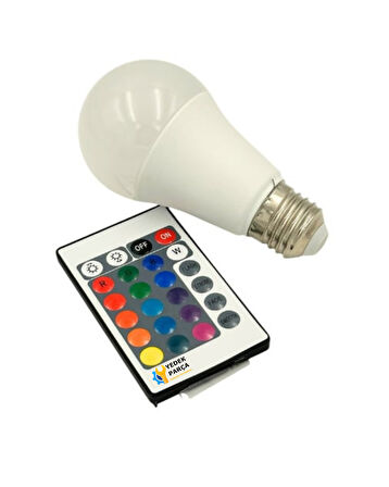 Winnboss Uzaktan Kumandalı 6500K 9W RGB Led Ampul Beyaz Işık