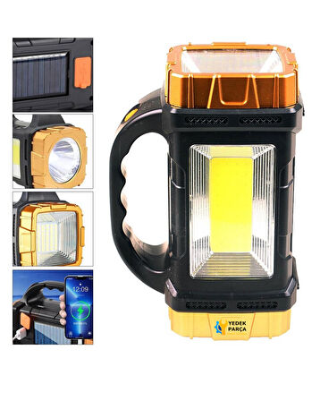 El Feneri Projektör Solar Şarjlı 25W Led+Smd+Cob GL-2289