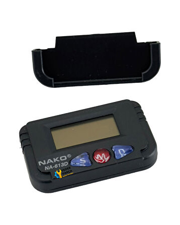NAKO Quartz Dijital Saat - NA-613D, Kronometreli Araç ve Masa Üstü İçin