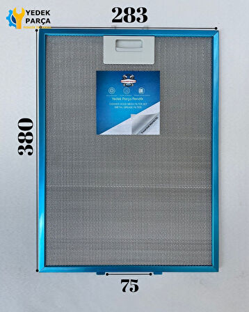 Elica: STEPIXF | 283x380 mm| Aspiratör & Davlumbaz Tel Yağ Filtresi | Model: 00422872 - 4055107017 - GF03QB | 28,3x38 cm