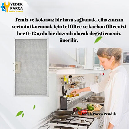 Ikea: HOOD10S | 267x305 mm | Aspiratör & Davlumbaz Tel Yağ Filtresi | Model: 4055250429 - 063410455 | 26,7x30,5 cm