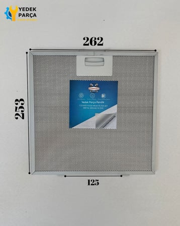 Hotpoint-Ariston: HNP6SLB | 262x253mm | Aspiratör & Davlumbaz Tel Yağ Filtresi | Model: V47006100 - YT142.2240.01 |26,2x25,3cm