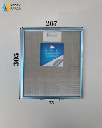 Elica : SPOT | H6STIXA | 267x305 mm | Aspiratör & Davlumbaz Tel Yağ Filtresi | Model: 4055250429 - 063410455 | 26,7x30,5 cm